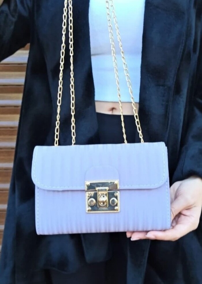 Kadın zincirli el ve omuz çantası - Görsel 4