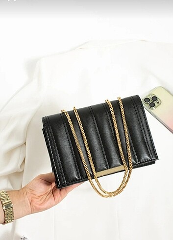 Kadın zincirli el ve omuz çantası - Görsel 2