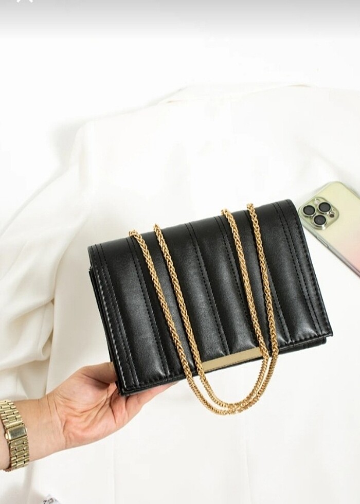 Kadın zincirli el ve omuz çantası - Görsel 2