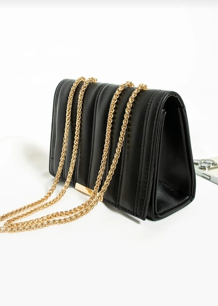 Kadın zincirli el ve omuz çantası - Görsel 3