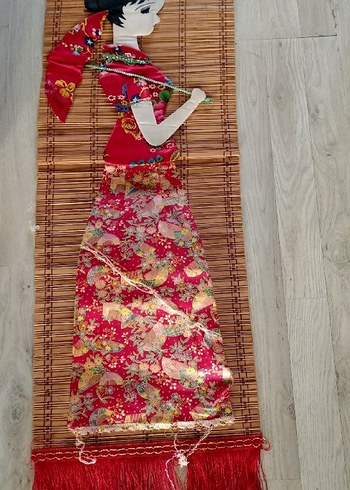 Nakışlı Kırmızı Mini Bohem Elbise çanta sandik - Görsel 4