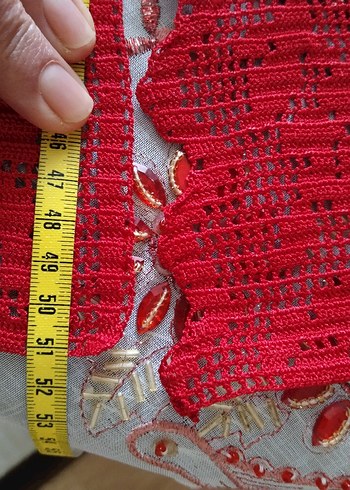 Beden kırmızı Renk 2 adet havlu kenarı danteli 0 ürün