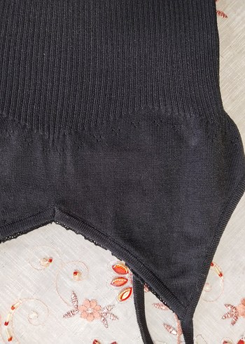 Siyah V Yaka triko büstiyer s beden - Görsel 3