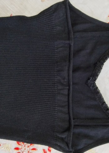 Siyah V Yaka triko büstiyer s beden - Görsel 4