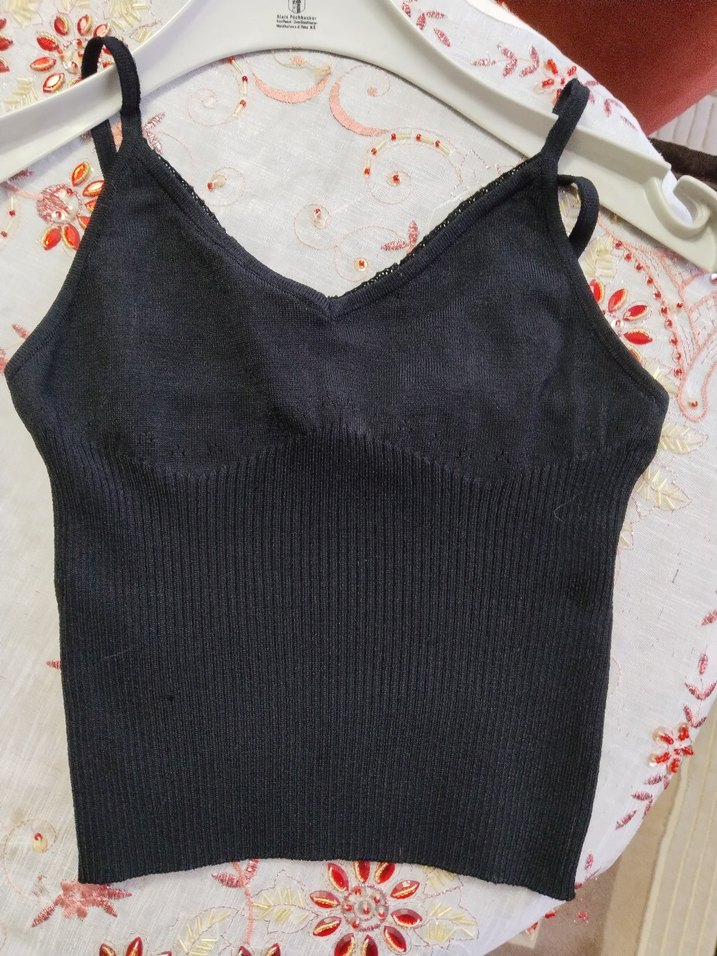Siyah V Yaka triko büstiyer s beden - Görsel 2
