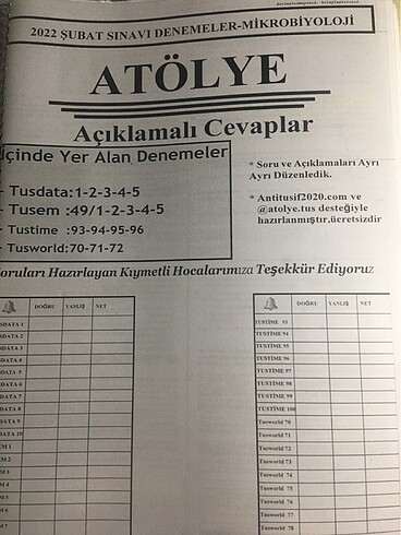Temel bilimler atölye denemeleri