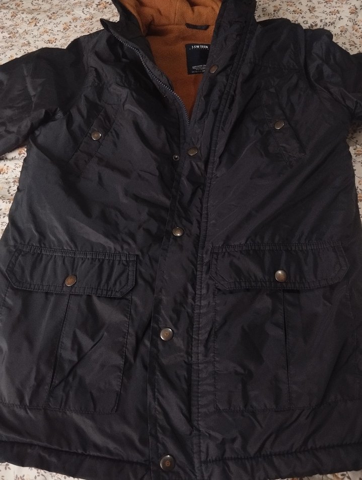 Düğmeli Siyah Erkek Midi Mont - Görsel 2