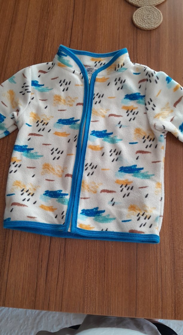 Renkli Desenli Fermuarlı Bebek Tulumu - Görsel 2