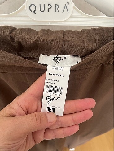 l Beden camel Renk Tığ triko pantolonlu takım