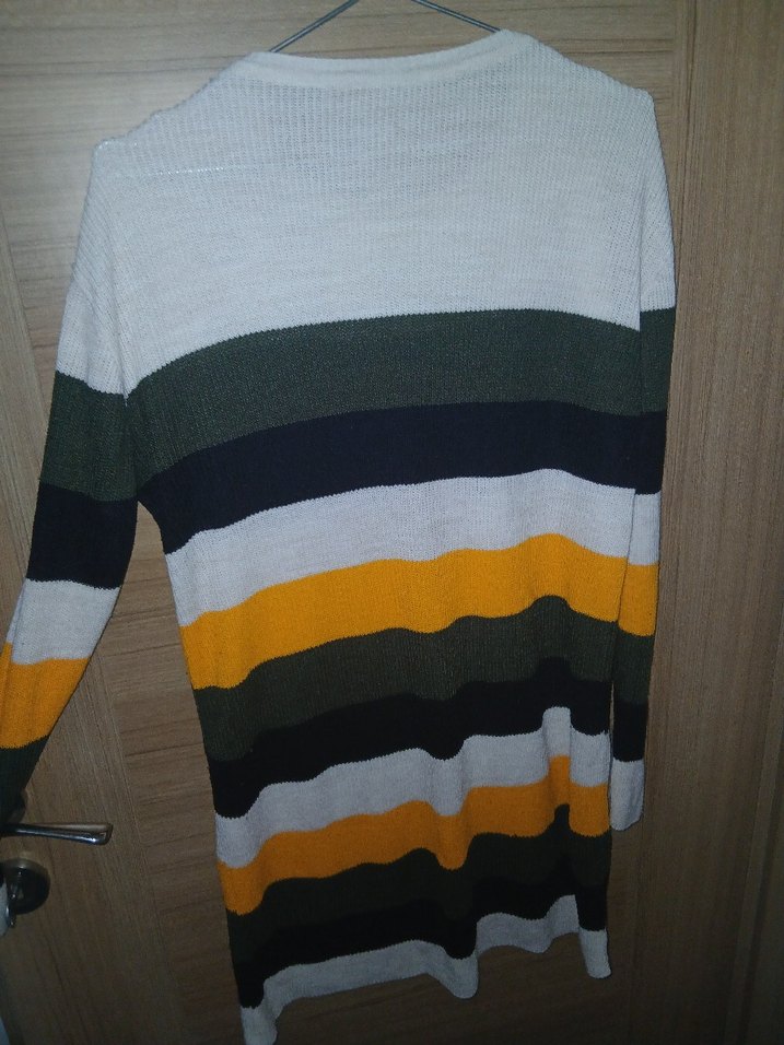 Çizgili Uzun Kollu Kadın Triko - Görsel 2