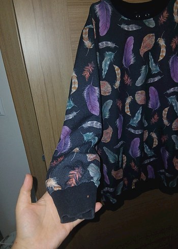 Bohem Çok Renkli Baskılı Hamile Kazak - Görsel 3