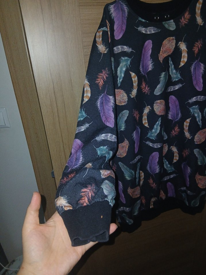 Bohem Çok Renkli Baskılı Hamile Kazak - Görsel 3