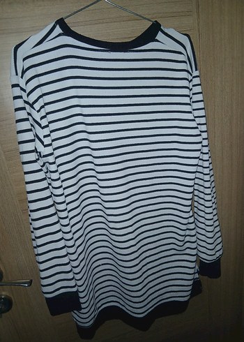 Uzun Kollu Çizgili Hamile Tişörtü - Görsel 2