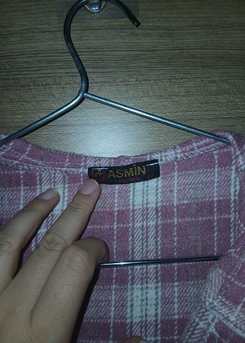 Düğmeli Uzun Kollu Pembe Pamuk Gömlek - Görsel 5