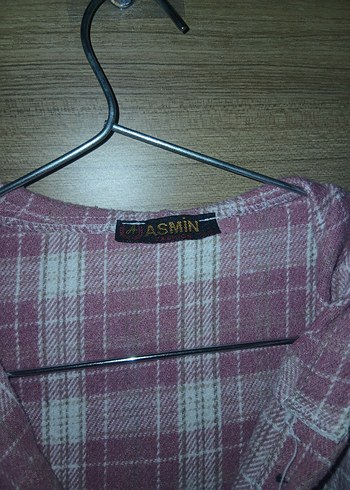 Düğmeli Uzun Kollu Pembe Pamuk Gömlek - Görsel 4