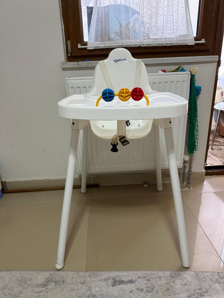 Pastel Mavi Bebek Mama Sandalyesi - Görsel 3