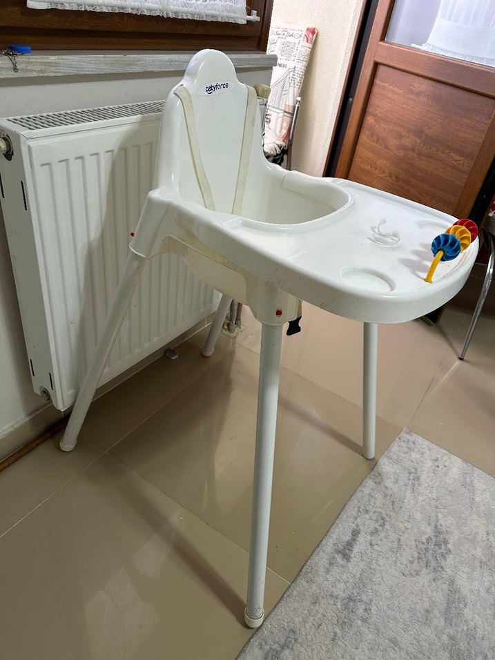 Pastel Mavi Bebek Mama Sandalyesi - Görsel 2