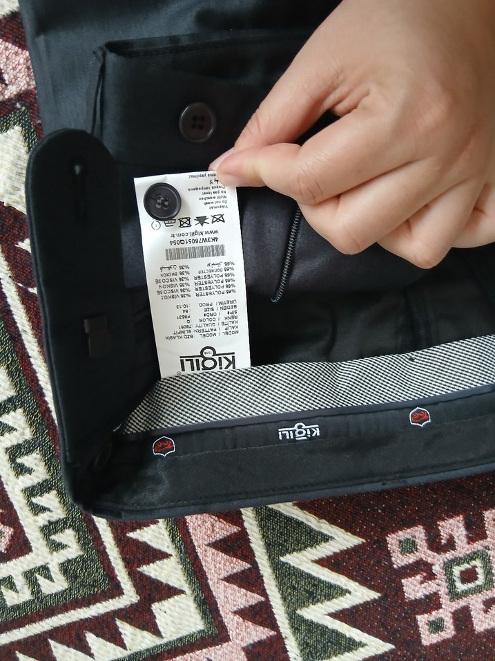 Siyah Erkek Kemerli Regular Fit Kumaş Pantolon - Görsel 5