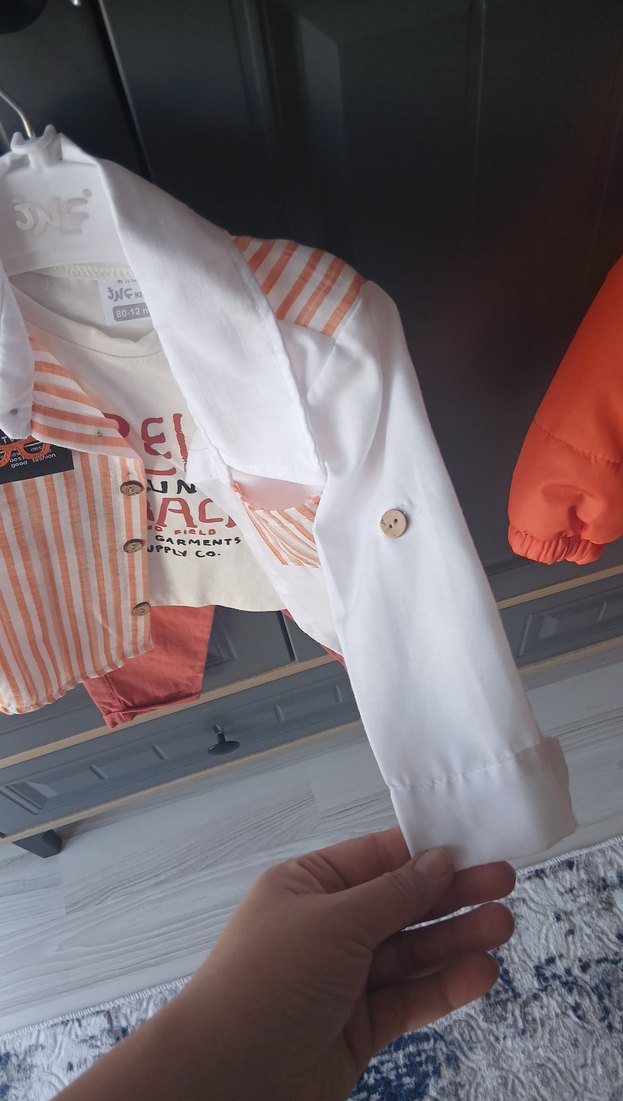 Pamuklu Uzun Kollu Erkek Bebek Sokak Stili Takım - Görsel 5