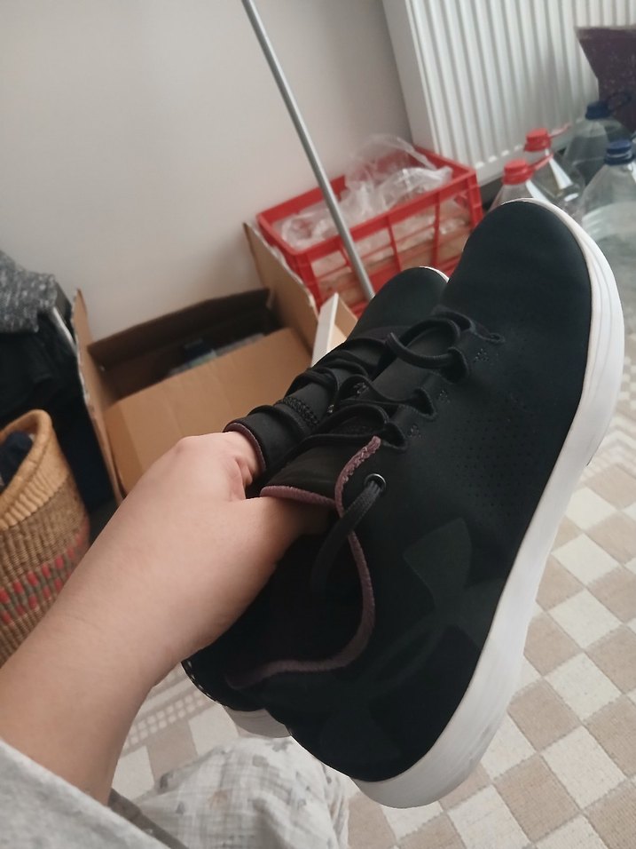 Kadın Siyah Spor Ayakkabı Velcro Bantlı - Görsel 4