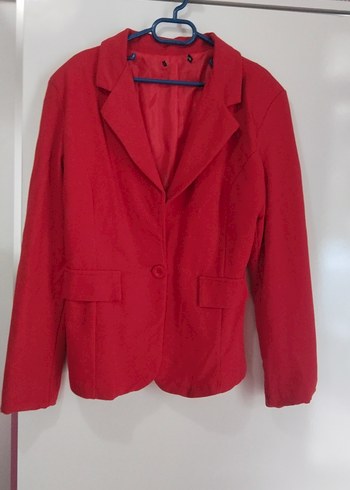 Zara Kirmizi Tek Dugmeli Blazer Ceket