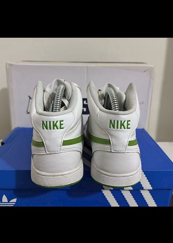 Nike Court Vision Mid Beyaz Yeşil Sneaker - Görsel 3