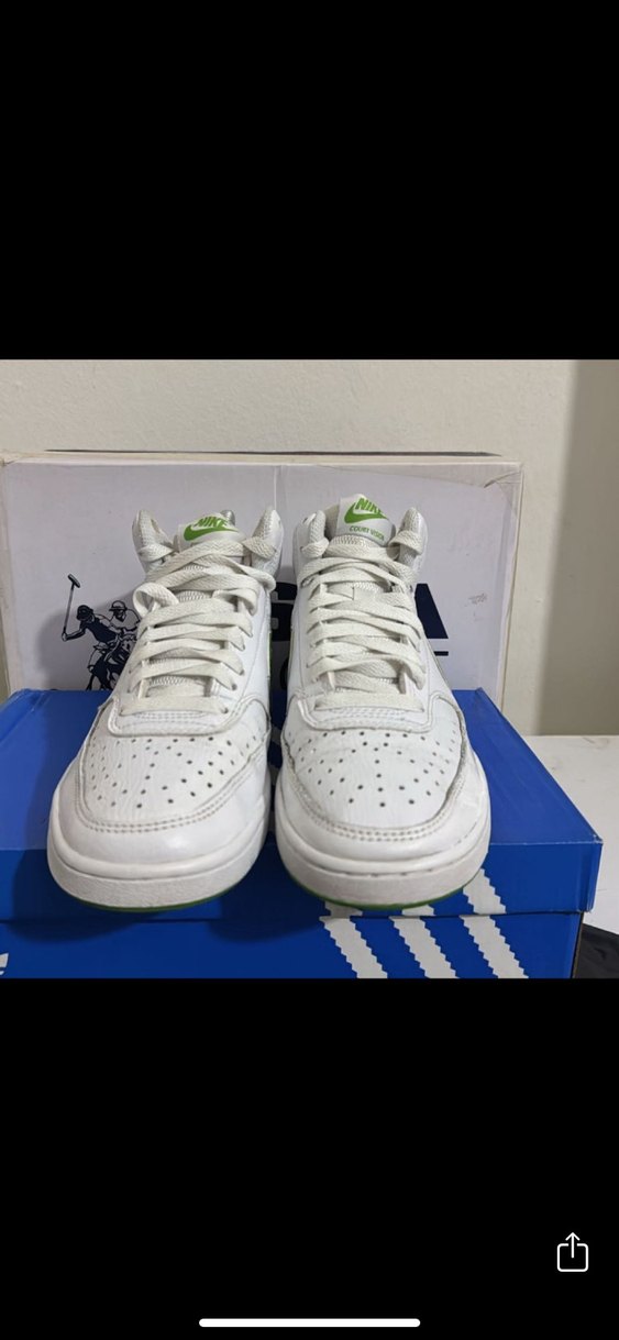 Nike Court Vision Mid Beyaz Yeşil Sneaker - Görsel 2