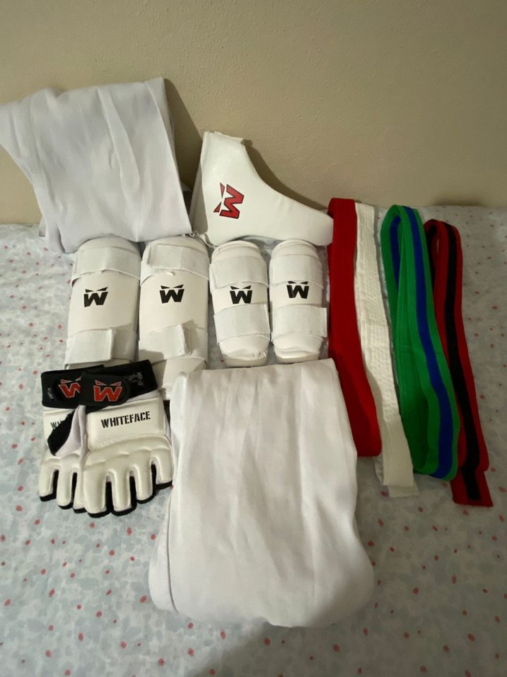 tekwando Beyaz Çocuk Dövüş Sporları Kıyafeti - Görsel 2