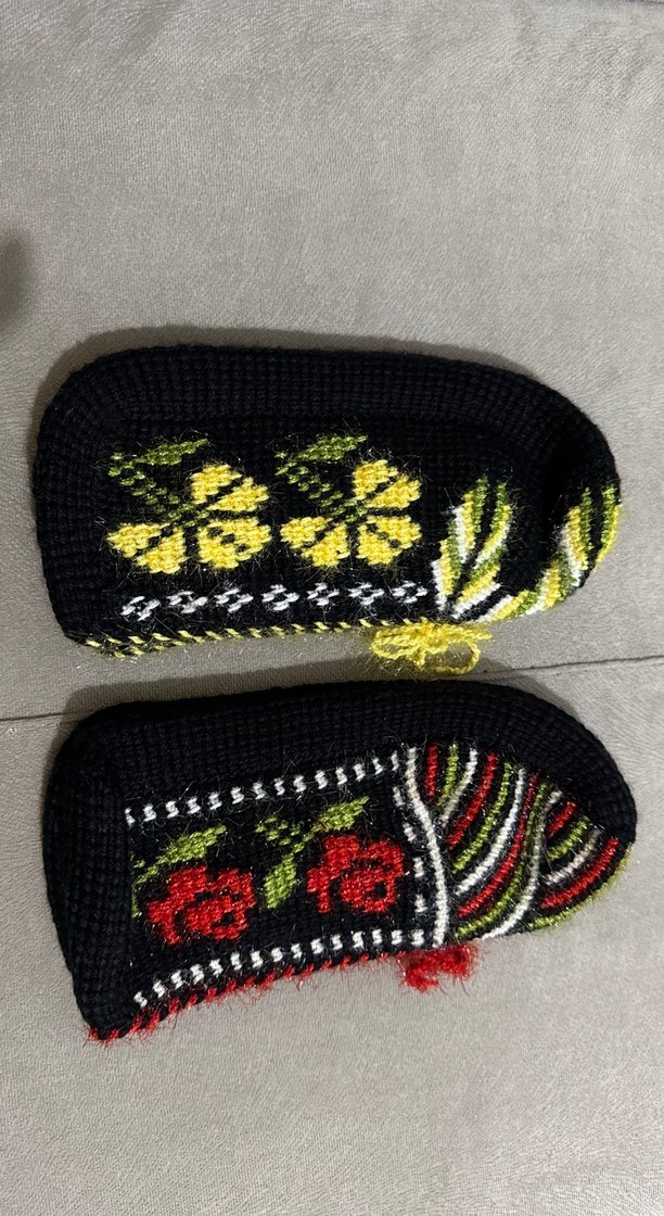 Nakışlı Örgü Kadın Terlikler - Görsel 2