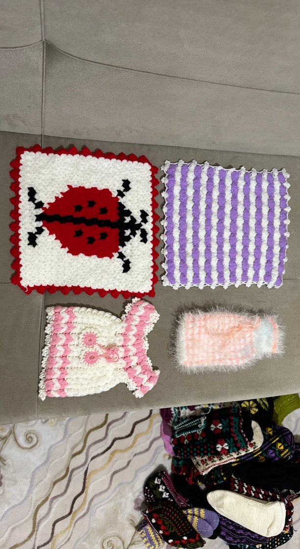 Renkli Örgü Banyo Süngerleri - Görsel 2