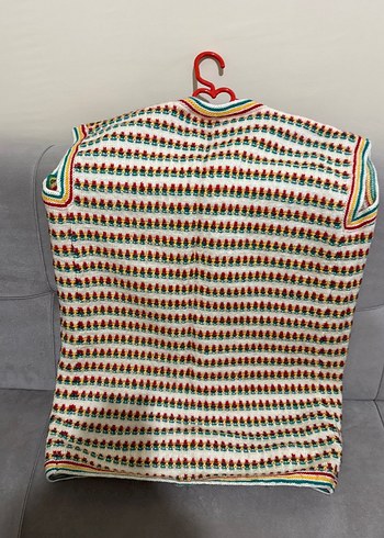 Renkli Örgü Kadın yelek - Görsel 2