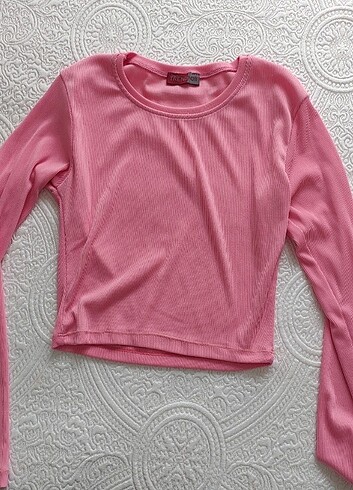 Diğer Pembe crop bluz