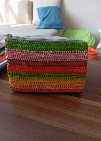 Çizgili Çok Renkli cüzdan - Görsel 2