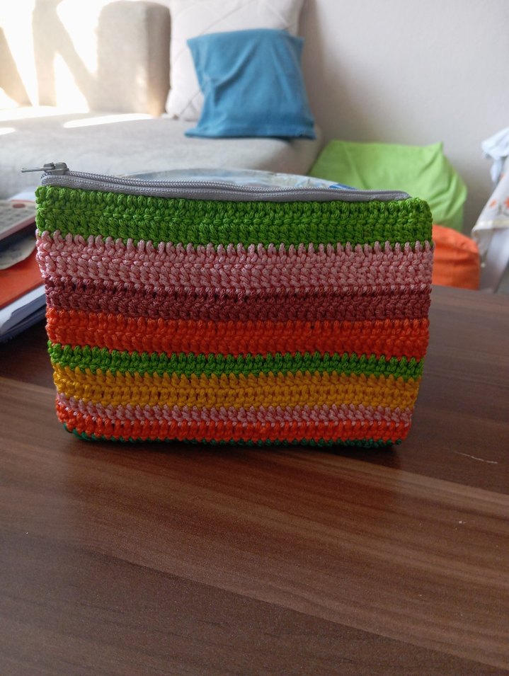 Çizgili Çok Renkli cüzdan - Görsel 2