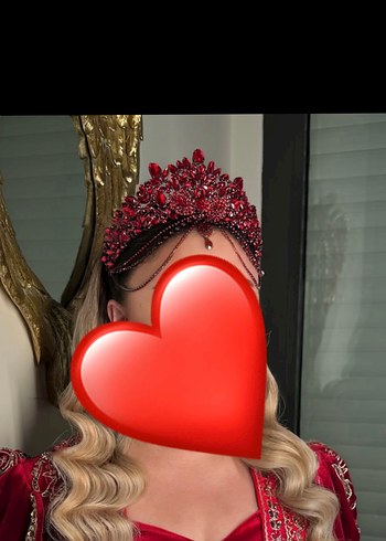 Koyu Kırmızı kına Taç