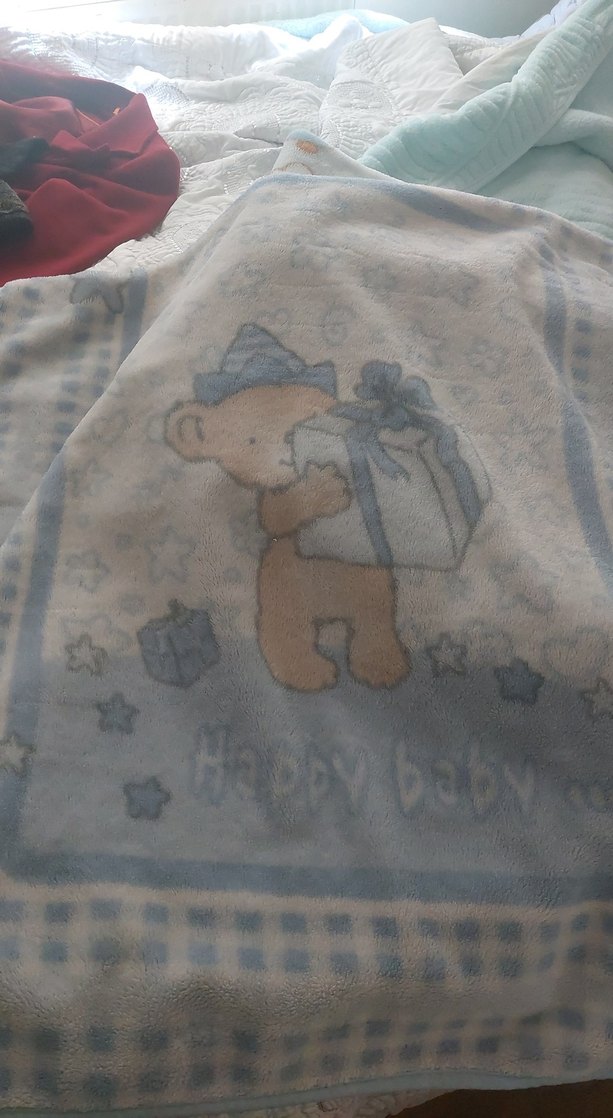 Mavi Pastel Desenli Çocuk Battaniyesi 2 adet - Görsel 2