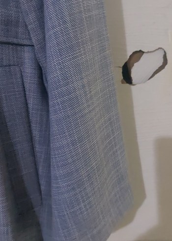 Gri Kemerli Uzun Keten Kadın Kaban Sıfırdır - Görsel 2