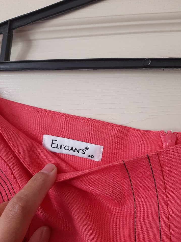 Pembe / Fuşya Pilili Uzun Kadın Etek - Görsel 3