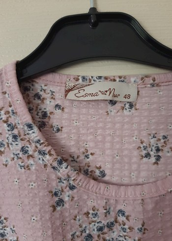 Pembe Çiçek Desenli Uzun Kollu Tesettür Elbise - Görsel 2