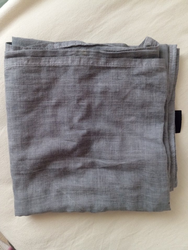 Gri Keten Kadın Eşarp - Görsel 2