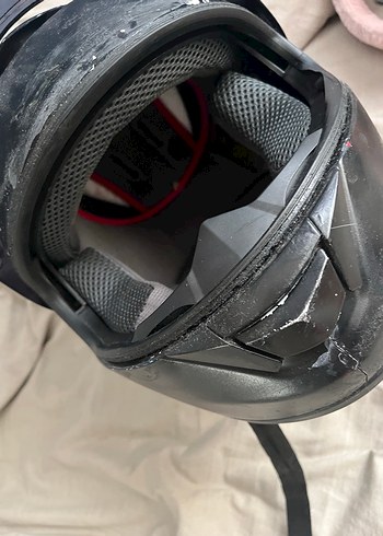 Şeffaf Vizörlü Siyah Motosiklet Kaskı - Görsel 5