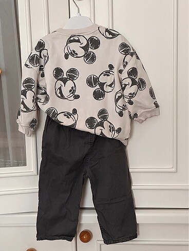 9 Ay Beden H&M Disney Mickey Mouse Alt&Üst Takım