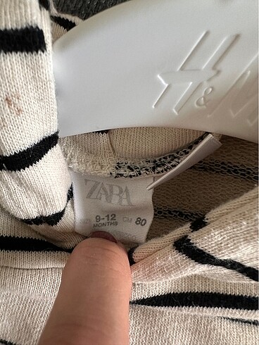 9-12 Ay Beden Zara Çizgili Sweatshirt