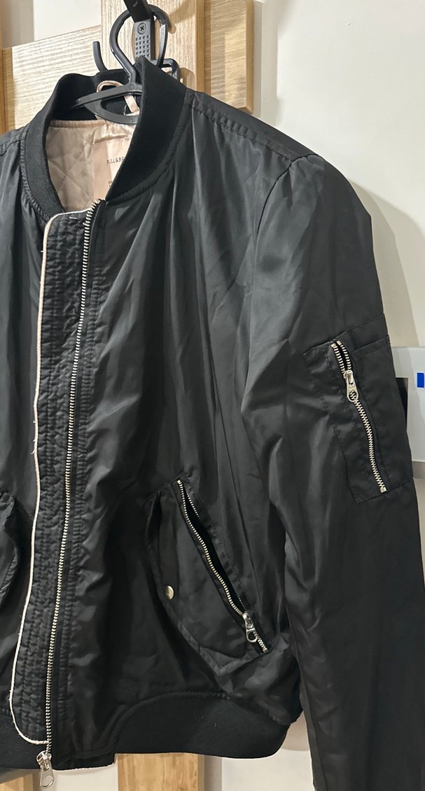 Pull and bear bomber siyah ceket - Görsel 3