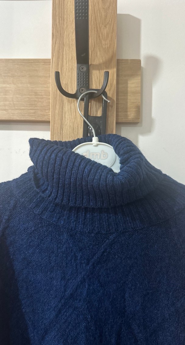 Kadın Lacivert Boğazlı Triko elbise - Görsel 2