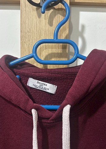 Bordo Kapüşonlu Kadın Sweatshirt - Görsel 2