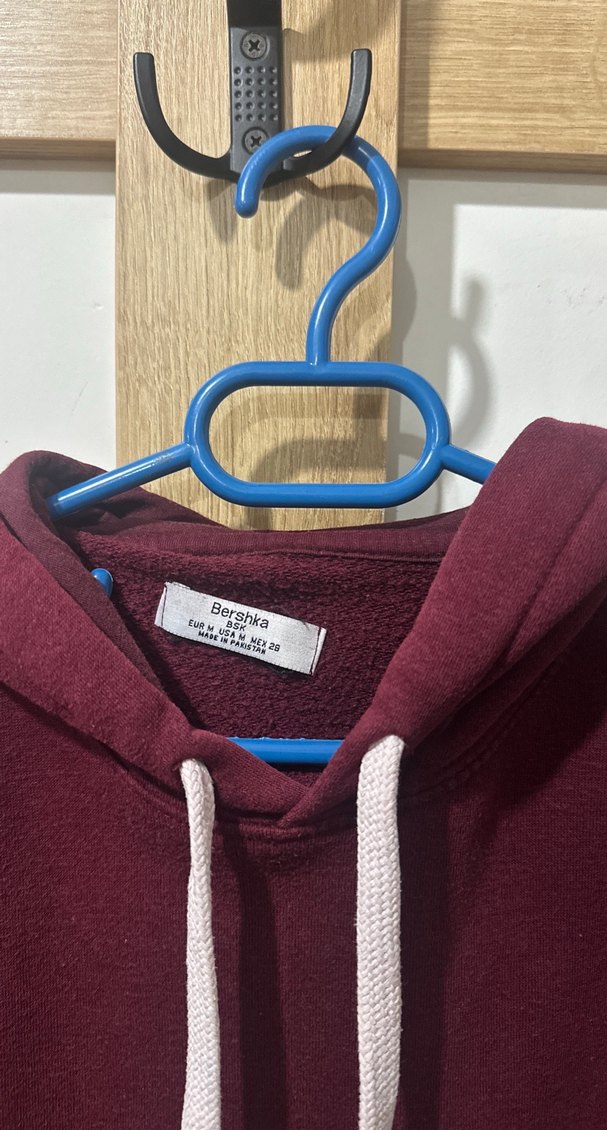 Bordo Kapüşonlu Kadın Sweatshirt - Görsel 2