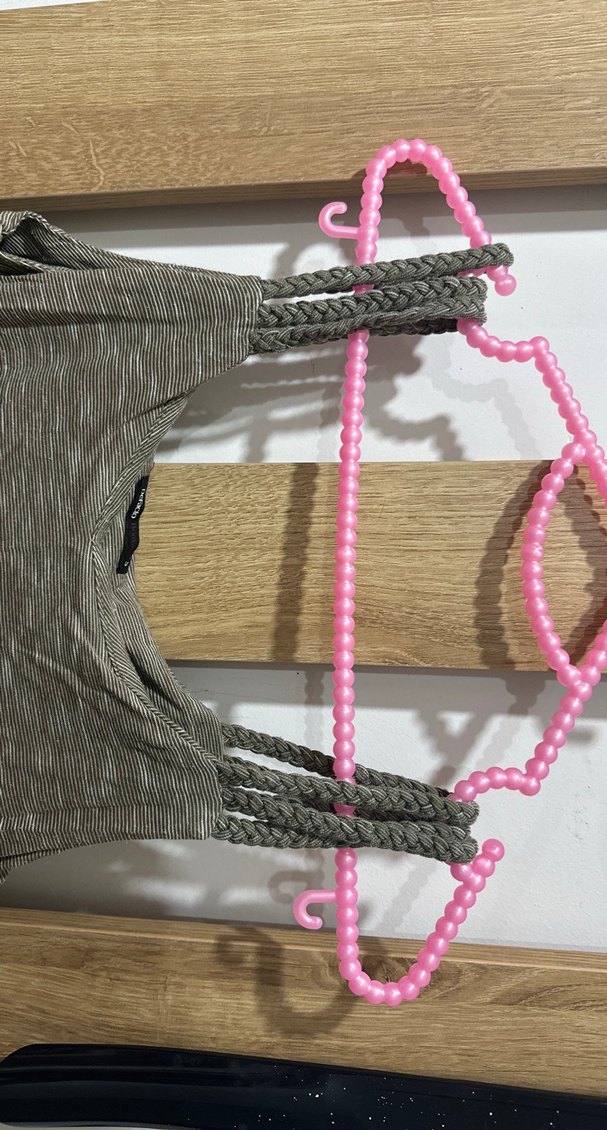 Gaki Keten Midi Askılı Elbise - Görsel 2