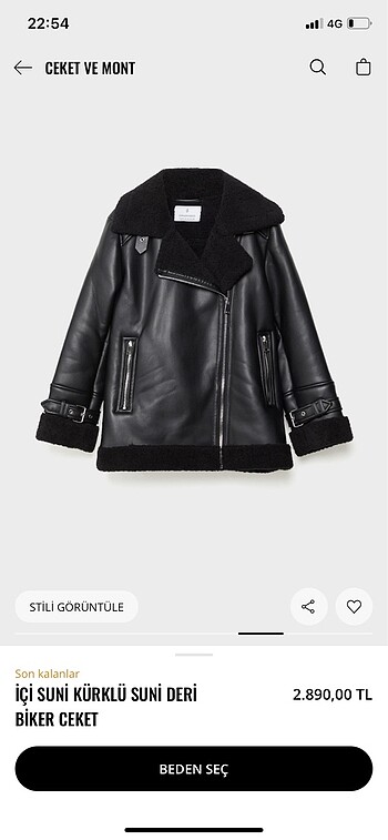 Stradivarius Stradivarius kürklü ceket