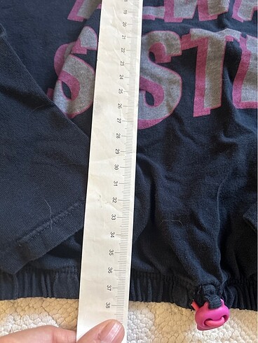 10 Yaş Beden lacivert Renk zara crop penye